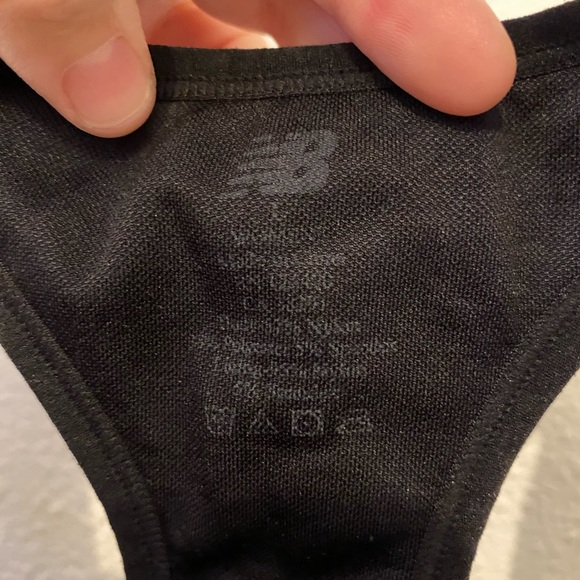 New Balance Womens Sports Bra Support Charcoal Gray Seamless Racerback  large - Picture 3 of 5